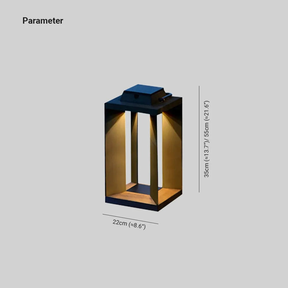 Ray Contemporary Rectangular Solar Outdoor Floor Lamp