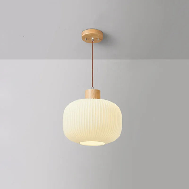 Muto Modern Wood Glass Pendant Light