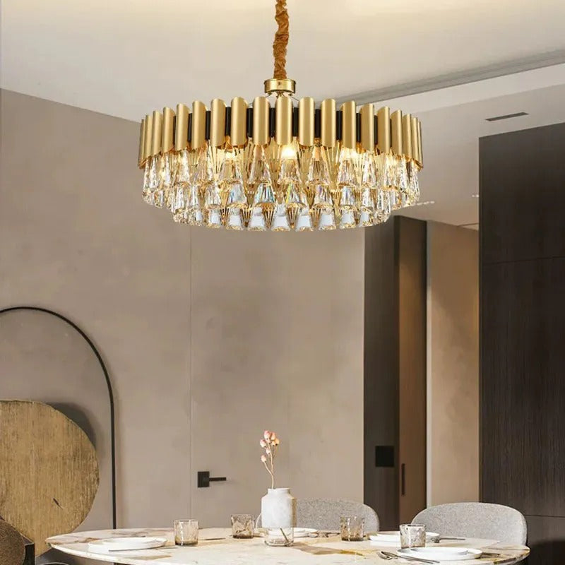 Kristy Postmodern Nordic Round Crystal Chandelier