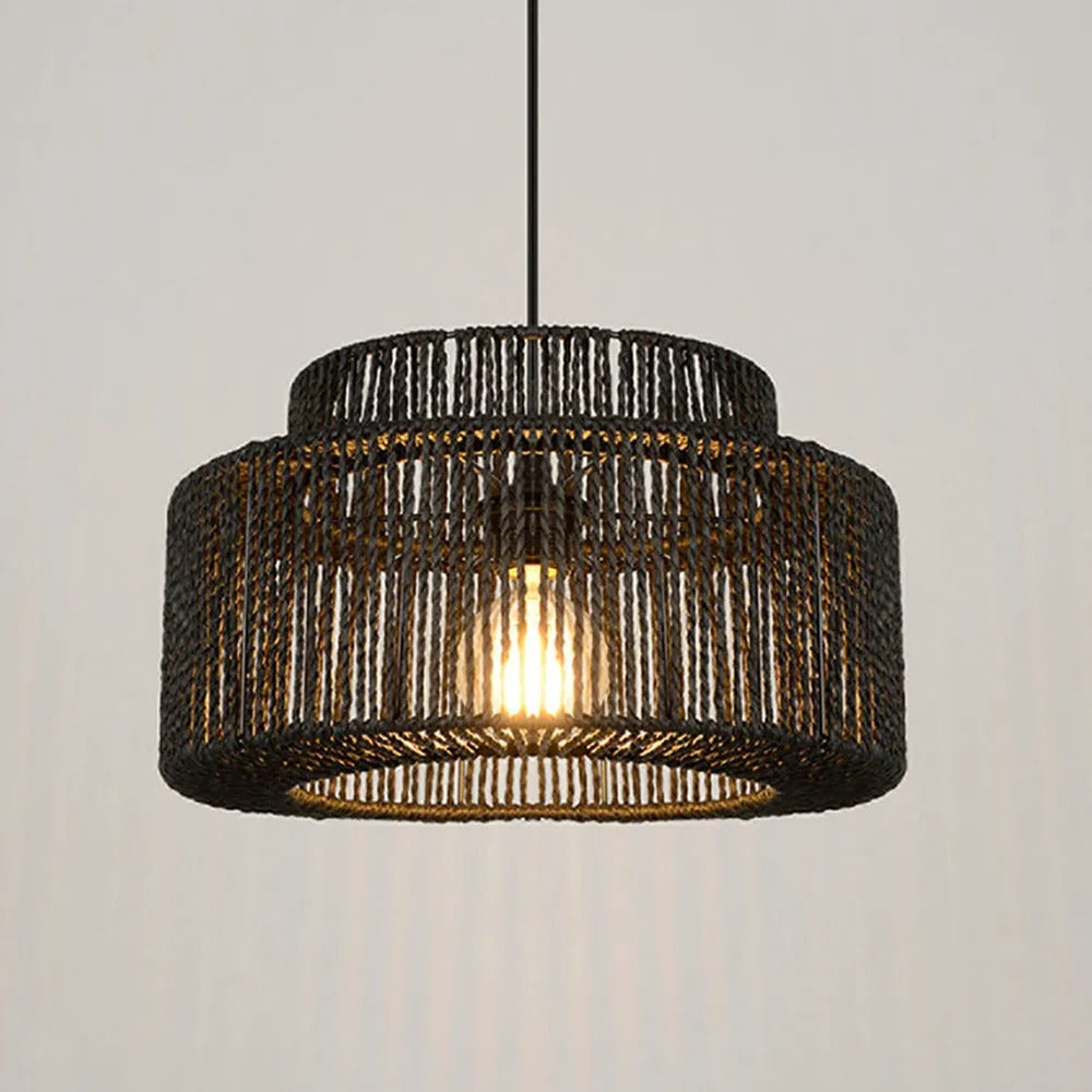 Ritta Retro Rustic Drum Hanging Pendant Light