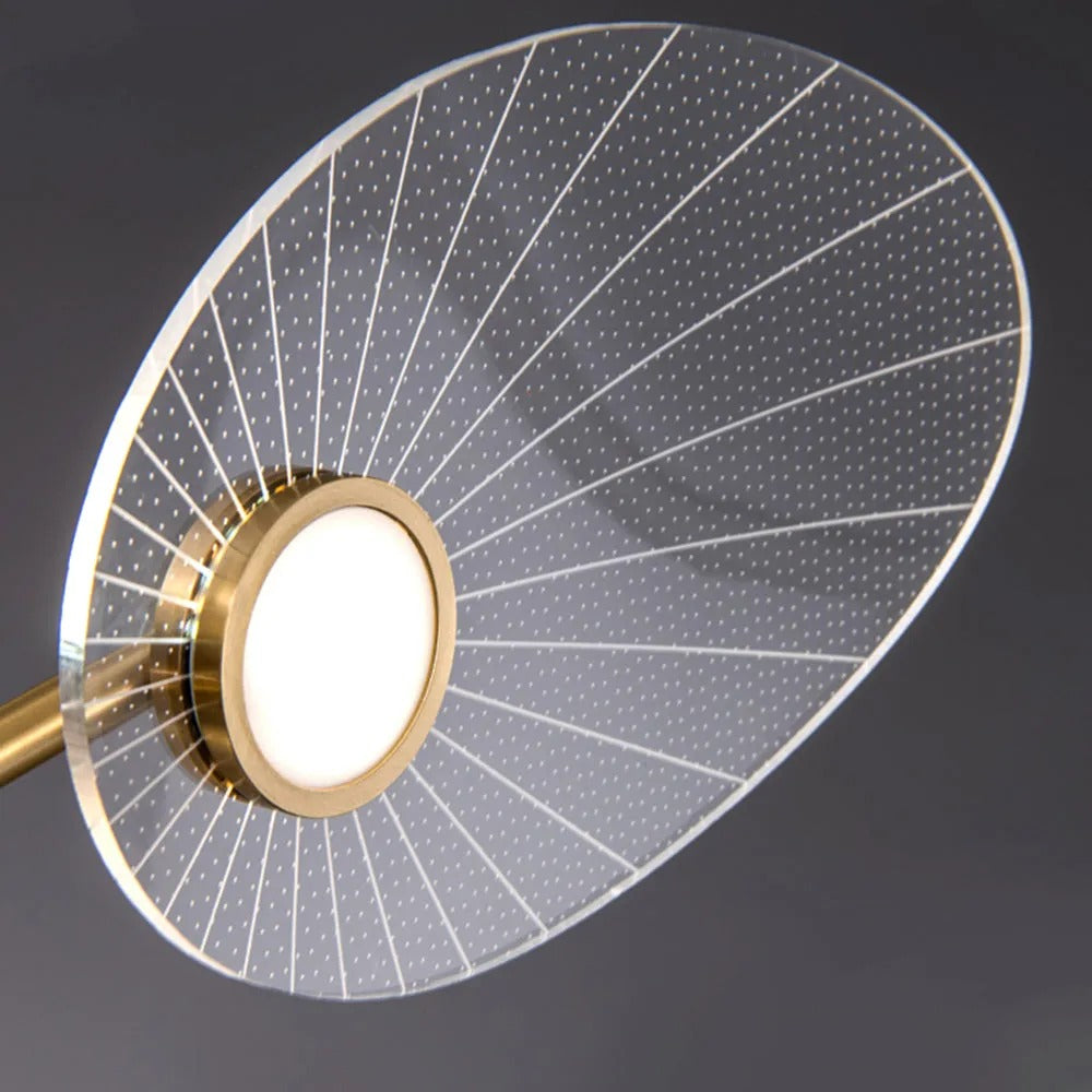 Arisha Art Deco Leaf Acrylic Chandelier - Letslighting