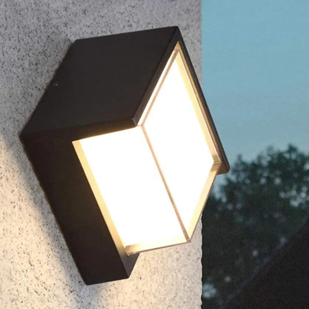 Ray Modern Square Metal Outdoor Wall Lamp - Letslighting
