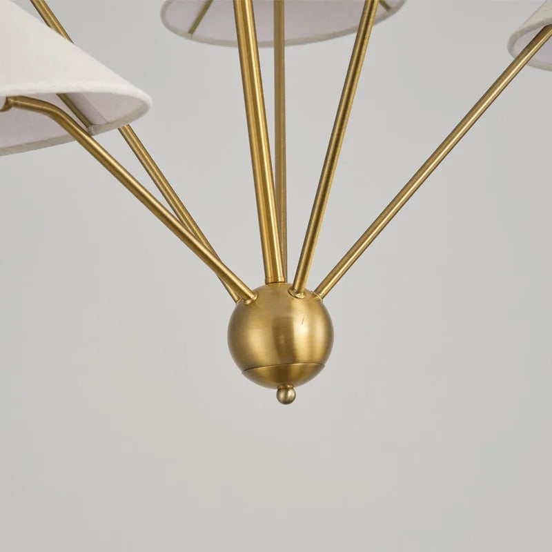 Silva Retro Simple LED Chandelier Metal Brass 5 Light Living Room/Kitchen