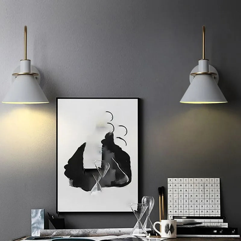 Valentina Vintage Horn Shape Metal Wall Lamp Living Room/Bedroom/Bathroom