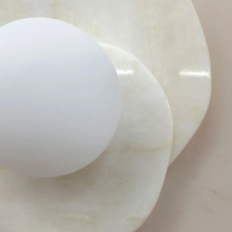 Arisha French LED Stone Glass Indoor Wall Lamp Living Room - Letslighting