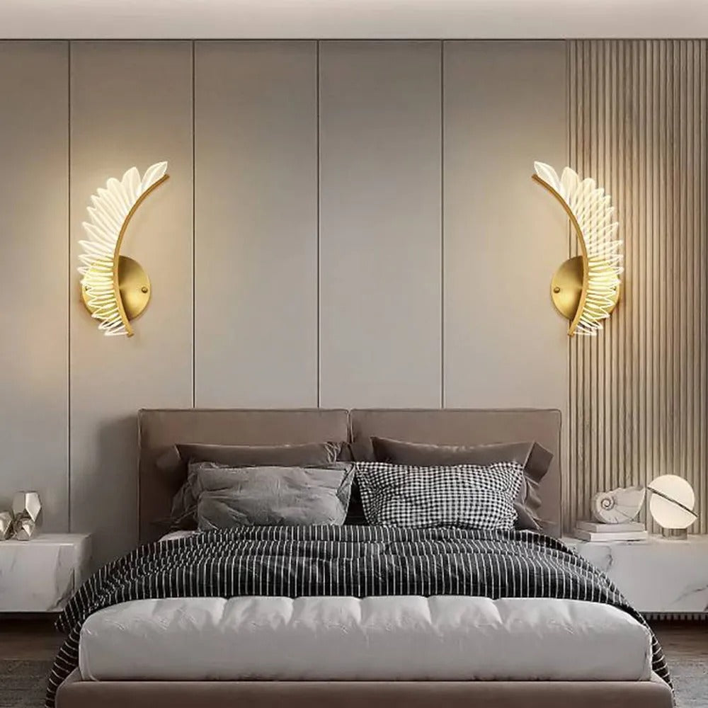 Kristy Modern Crystal Wall Lamp Wings Design Sconce for Bedroom - Letslighting