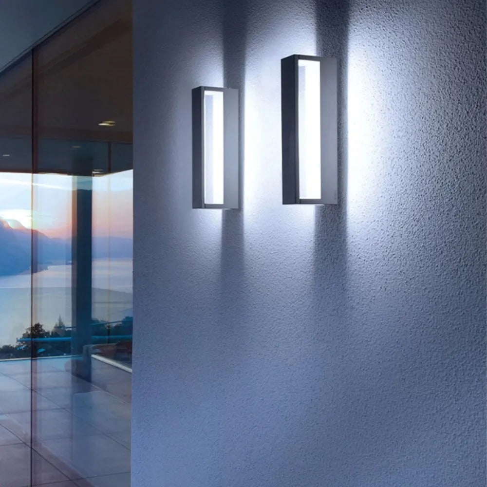 Ray Modern Hollow Metal Acrylic Outdoor Wall Lamp