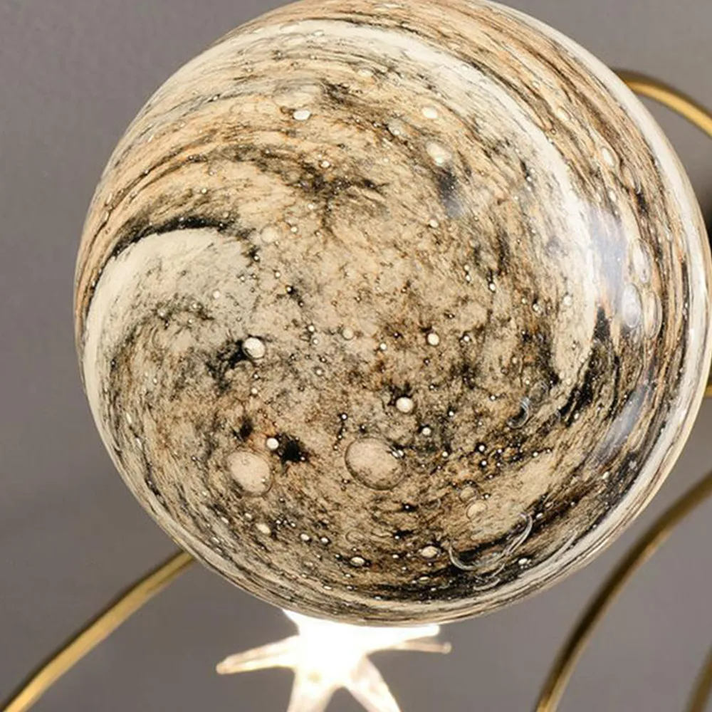 Aria Modern Planet Flush Mount Ceiling Light, Living Room