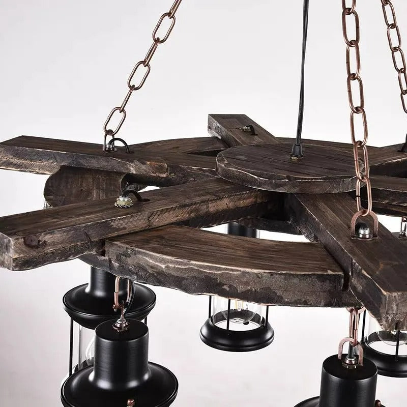 Epoch Pendant Light, Wood & Metal, 31"