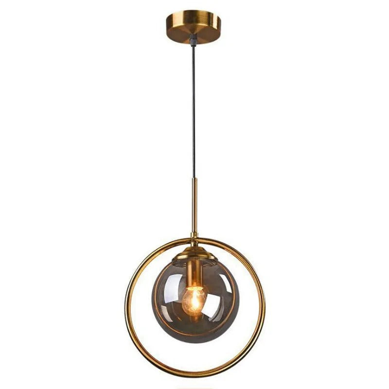 Valentina Luxury Global Glass Pendant Light Aith A Ring - Letslighting