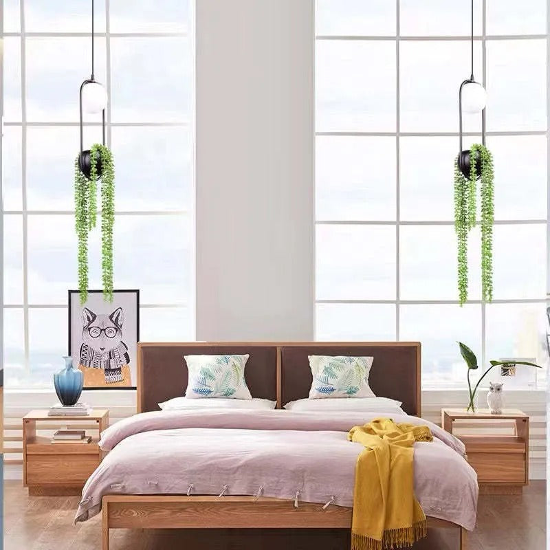 Natural Plant Pot Ball Pendant Light - Letslighting