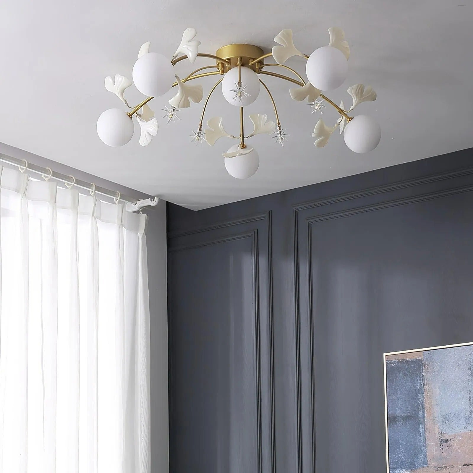 Olivia Nordic Multi Globe Ceramic Flush Mount Ceiling Light - Letslighting