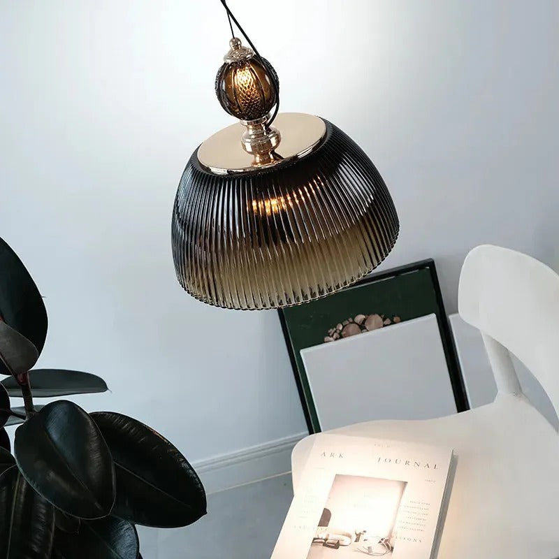 Valentina Retro Metal/Glass Pendant Light Living Room/Study/Bedroom