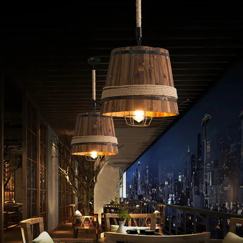 Epoch Designer LED Pendant Light Wooden Bar Counter Dining Room - Letslighting