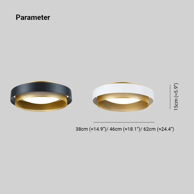 Arisha Modern Ring Metal Acrylic Flush Mount Ceiling Light