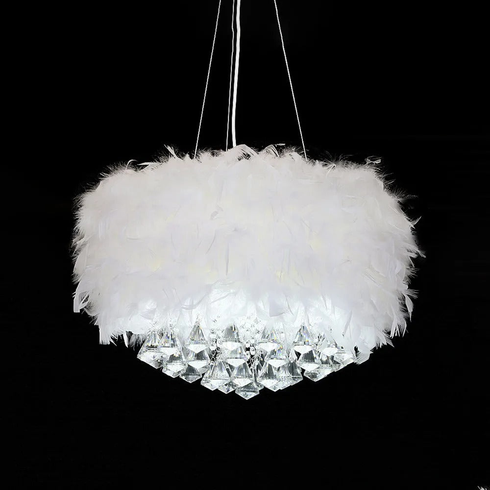 O'Moore Modern Luxury Round Chandelier Feather Crystal - Letslighting