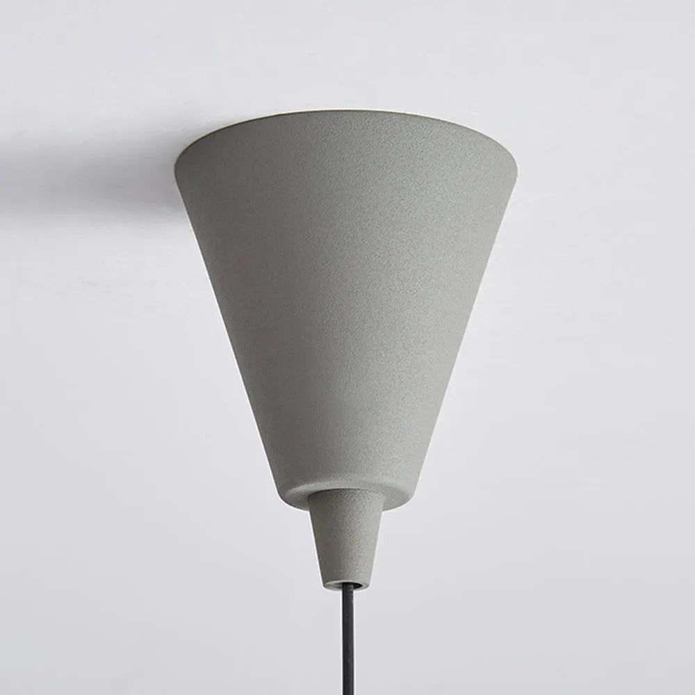Arisha Minimalist Cone Metal Pendant Light, Gray