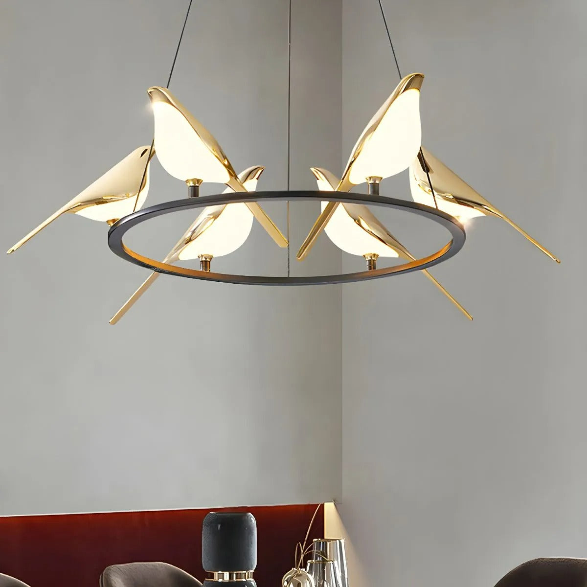 Arisha Art Deco Modern Bird Pendant Light 3/6/9 Heads