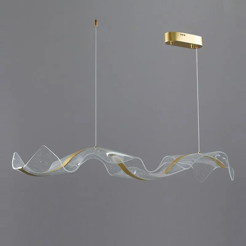 Kristy Pendant Light Designer Wave Acrylic Dining Room