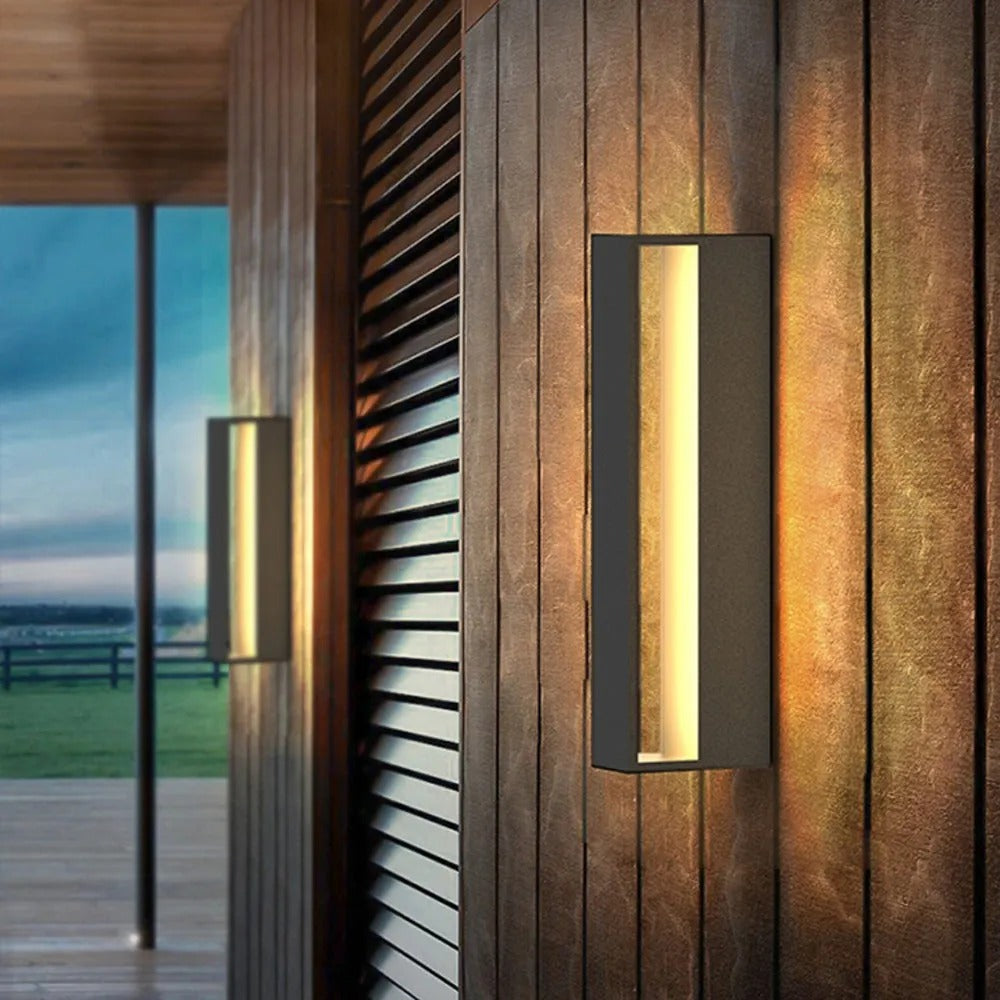 Ray Modern Hollow Metal Acrylic Outdoor Wall Lamp