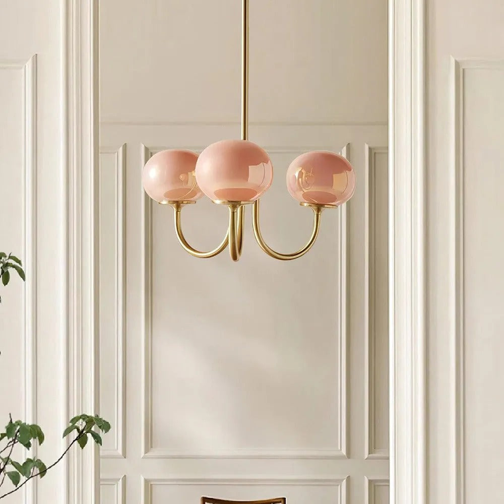 Aria Retro Art Deco Globe Chandelier