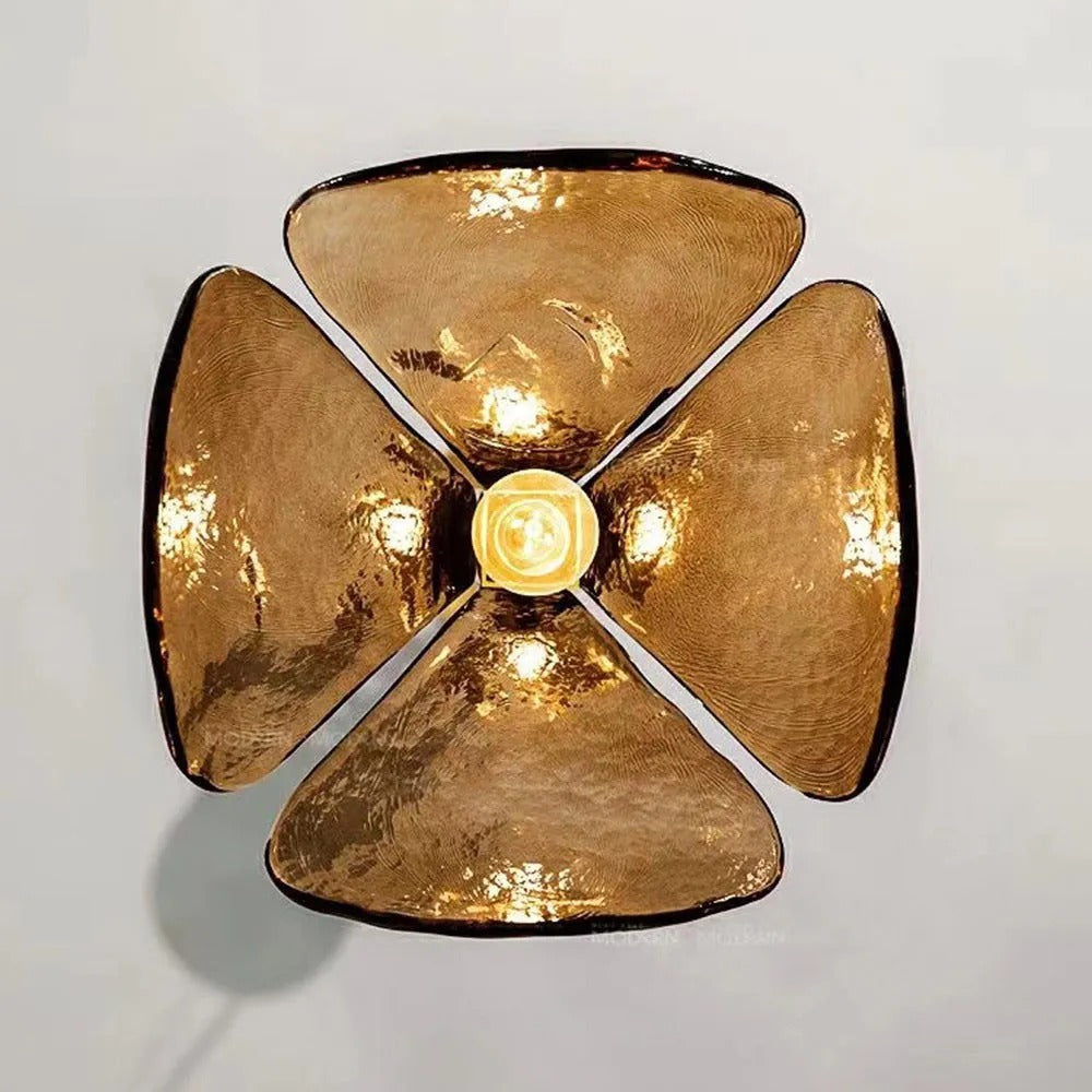 Arisha Handmade Retro Glass Pendant Light, Four-Leaf Flower - Letslighting