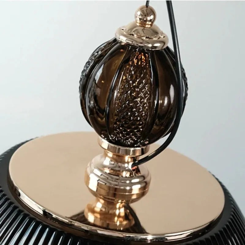 Valentina Retro Metal/Glass Pendant Light Living Room/Study/Bedroom