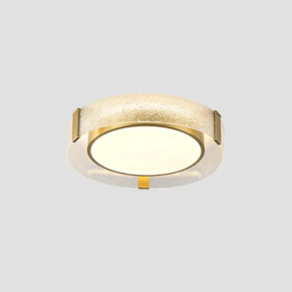 Arisha Modern Round Glass Flush Mount Ceiling Light - Letslighting