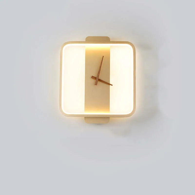Valentina Arisha Square Clock & Acrylic Wall Lamp - Letslighting