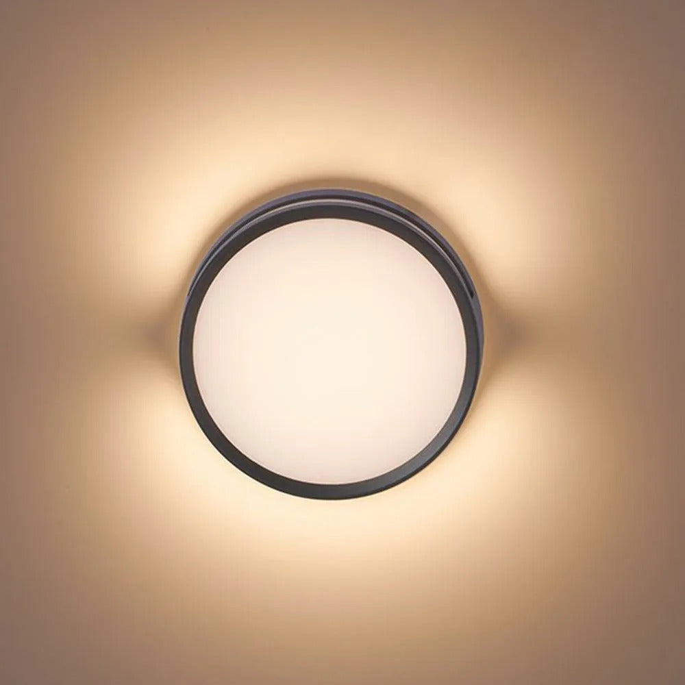 Ray Modern Round Metal Acrylic Outdoor Waterproof Wall Lamp
