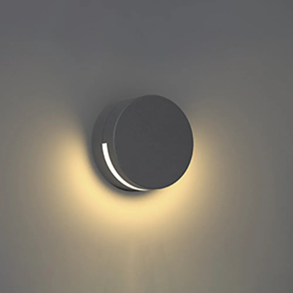 Ray Modern Minimalist Round Metal Glass Waterproof Outdoor Wall Lamp - Letslighting