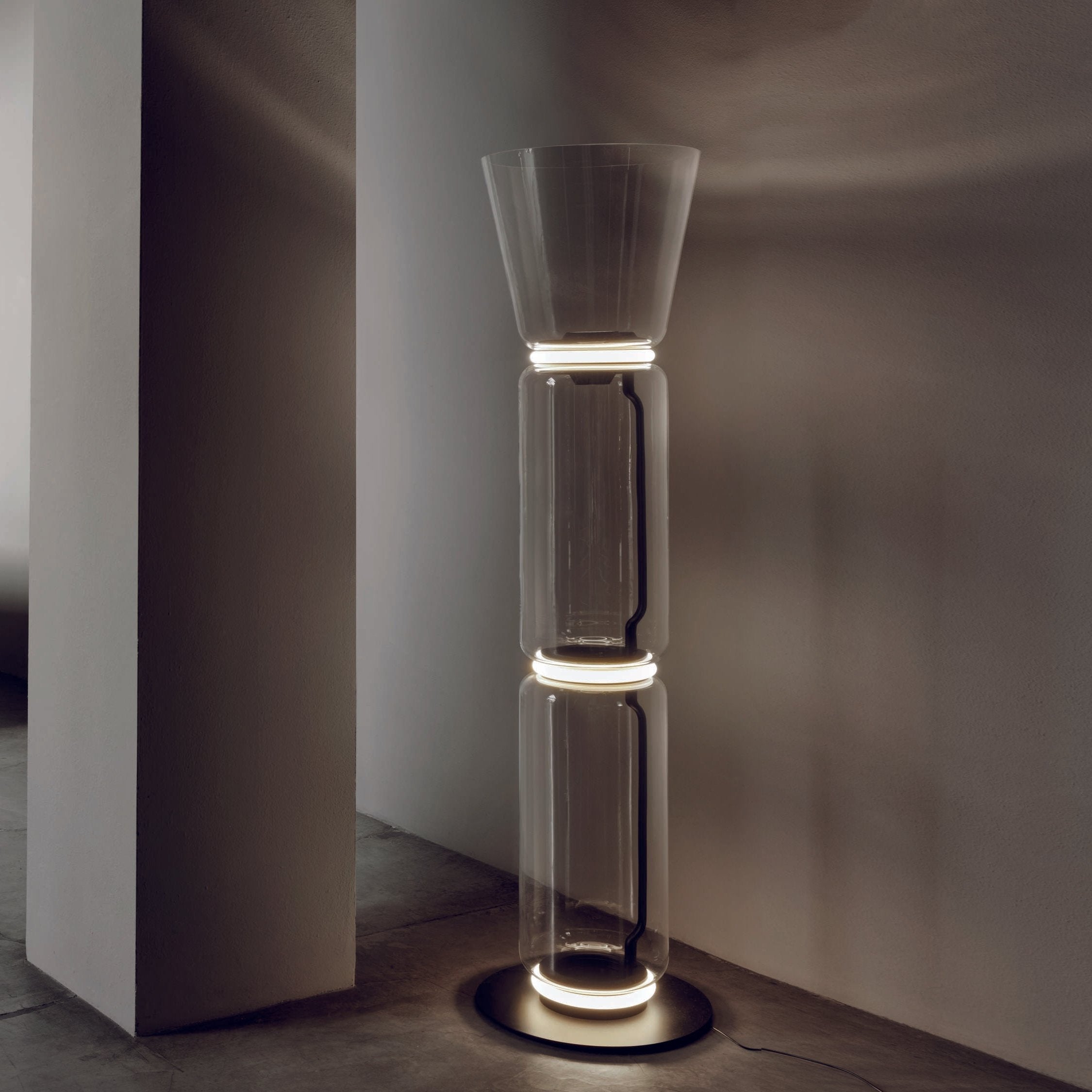 Lustra Floor Lamp Bamboo Glass - Letslighting