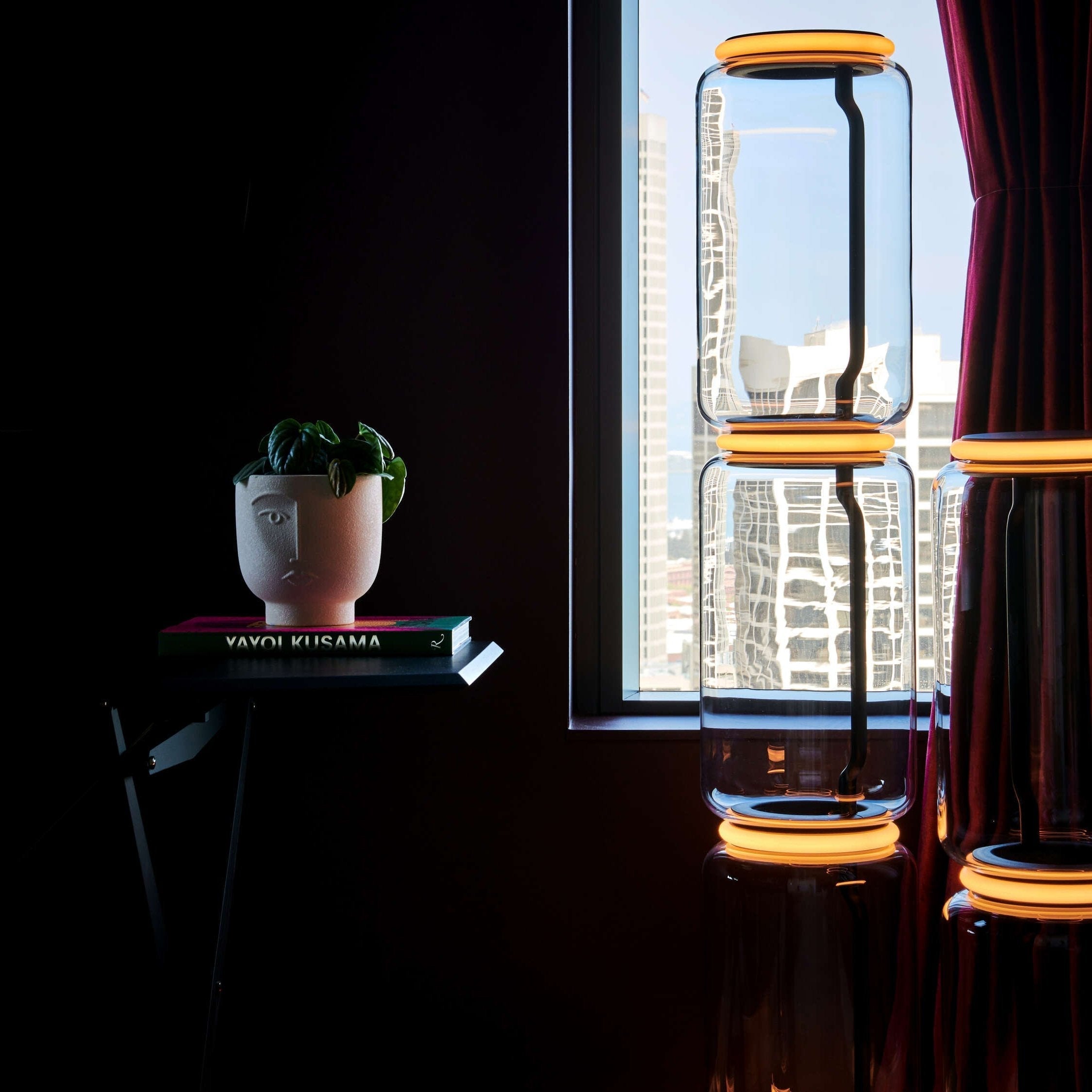 Lustra Floor Lamp Bamboo Glass - Letslighting