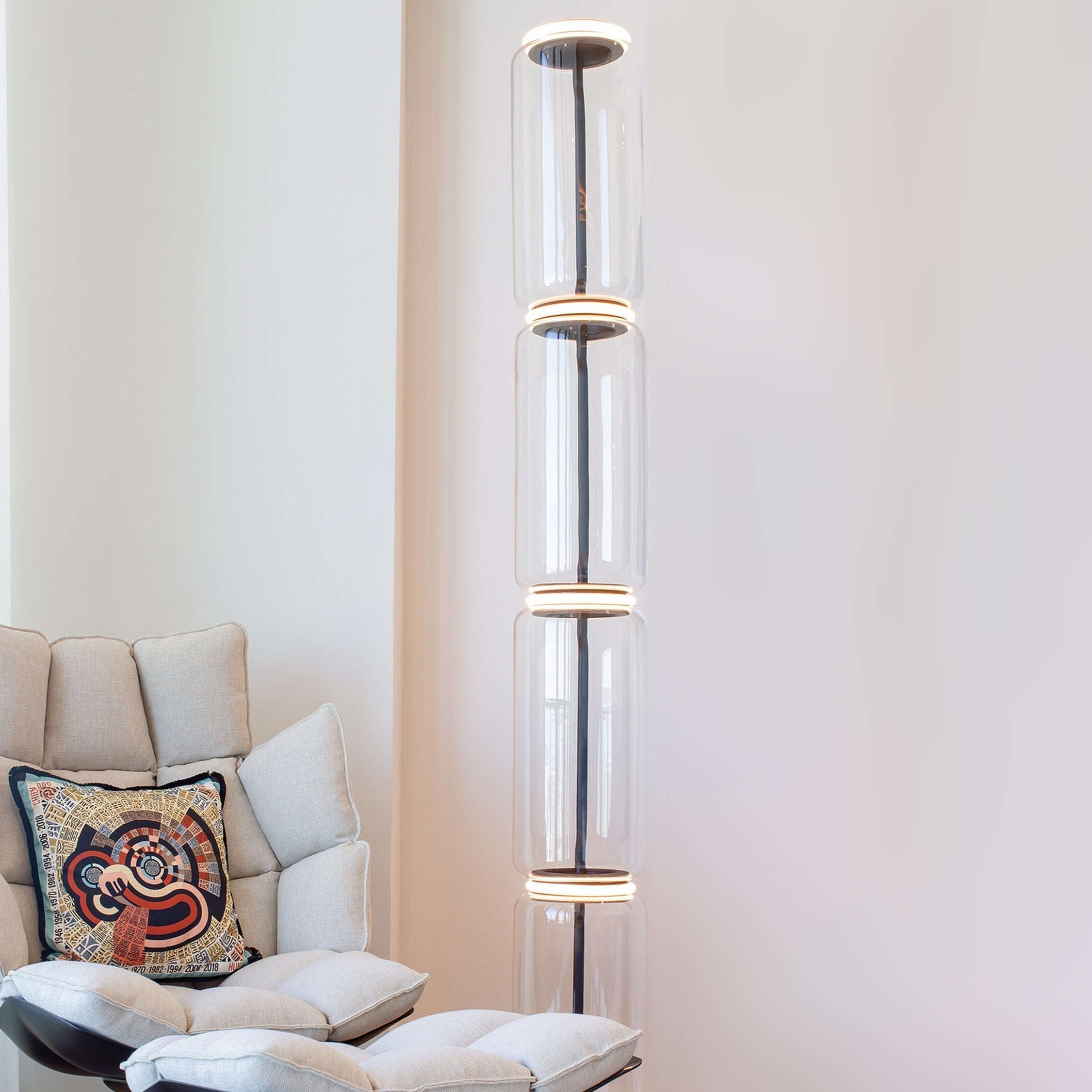 Lustra Floor Lamp Bamboo Glass - Letslighting