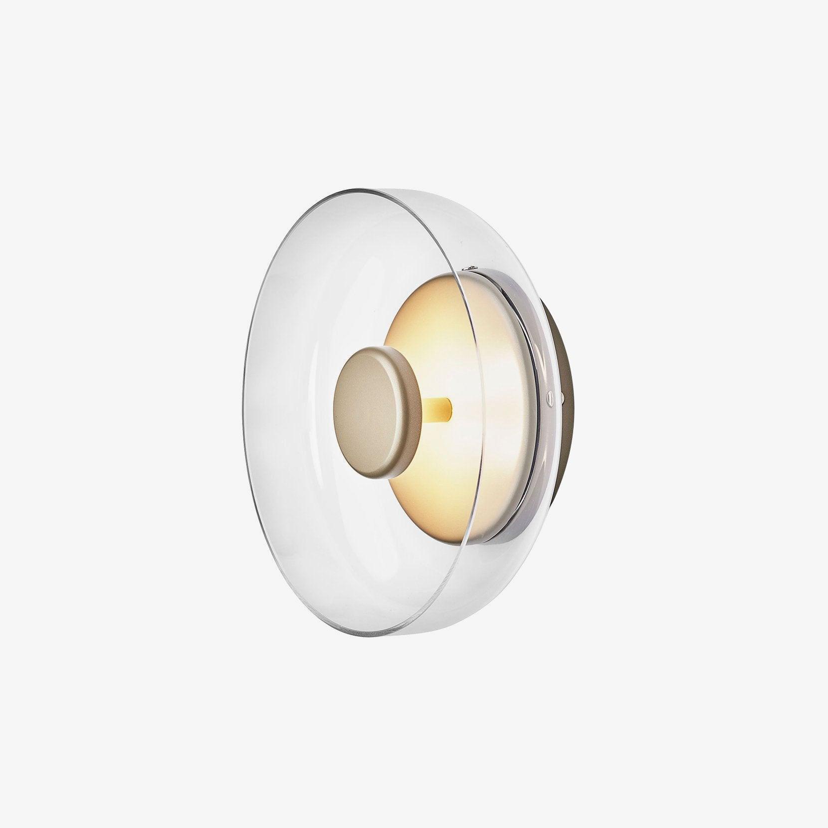 Crux Modern Minimalist Brass Glass Wall Light - Letslighting