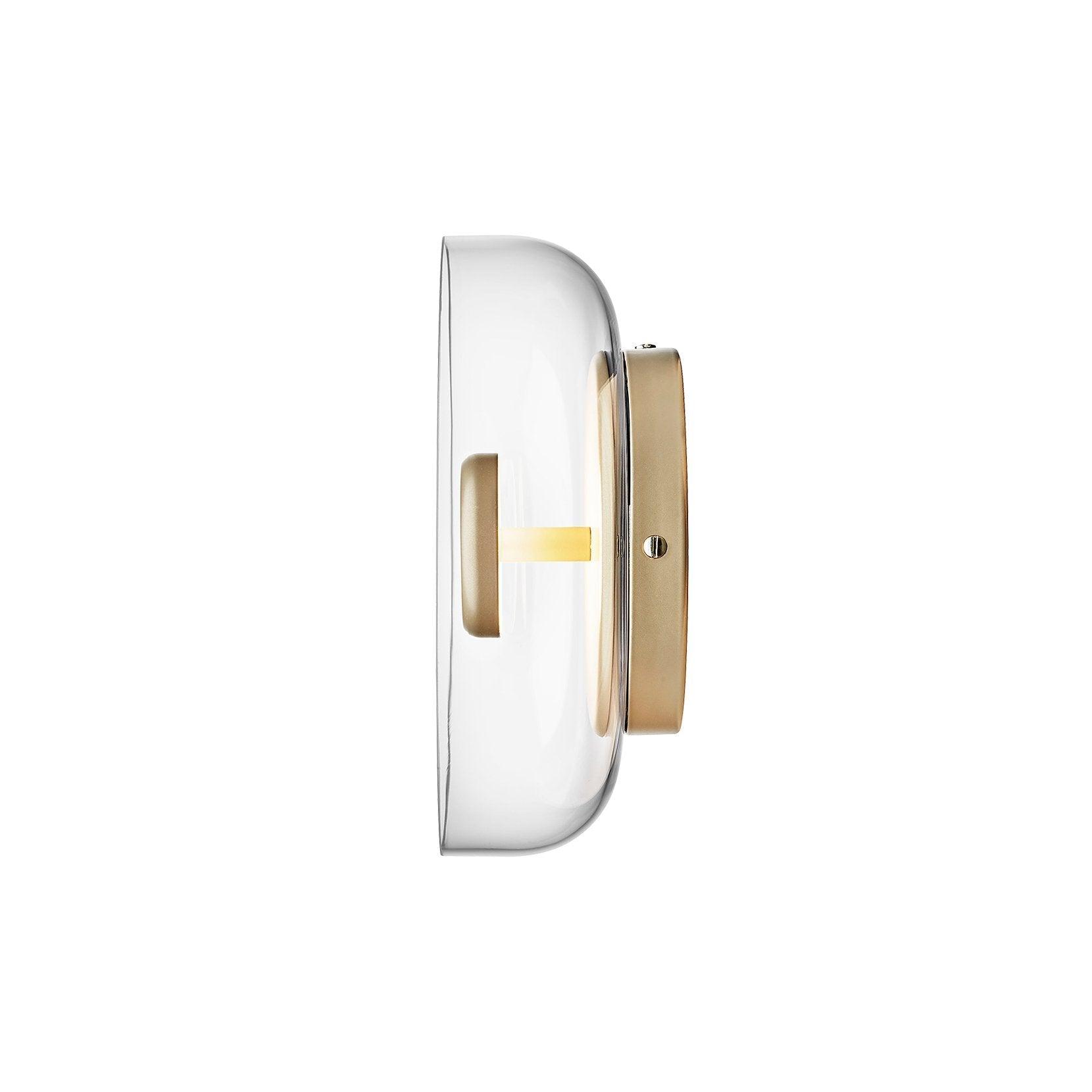 Crux Modern Minimalist Brass Glass Wall Light - Letslighting