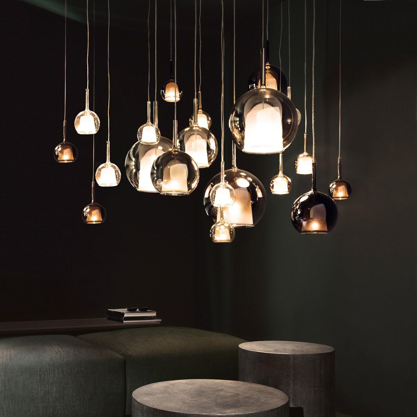 Lustra Pendant Lamp Smoked Glass Round - Letslighting