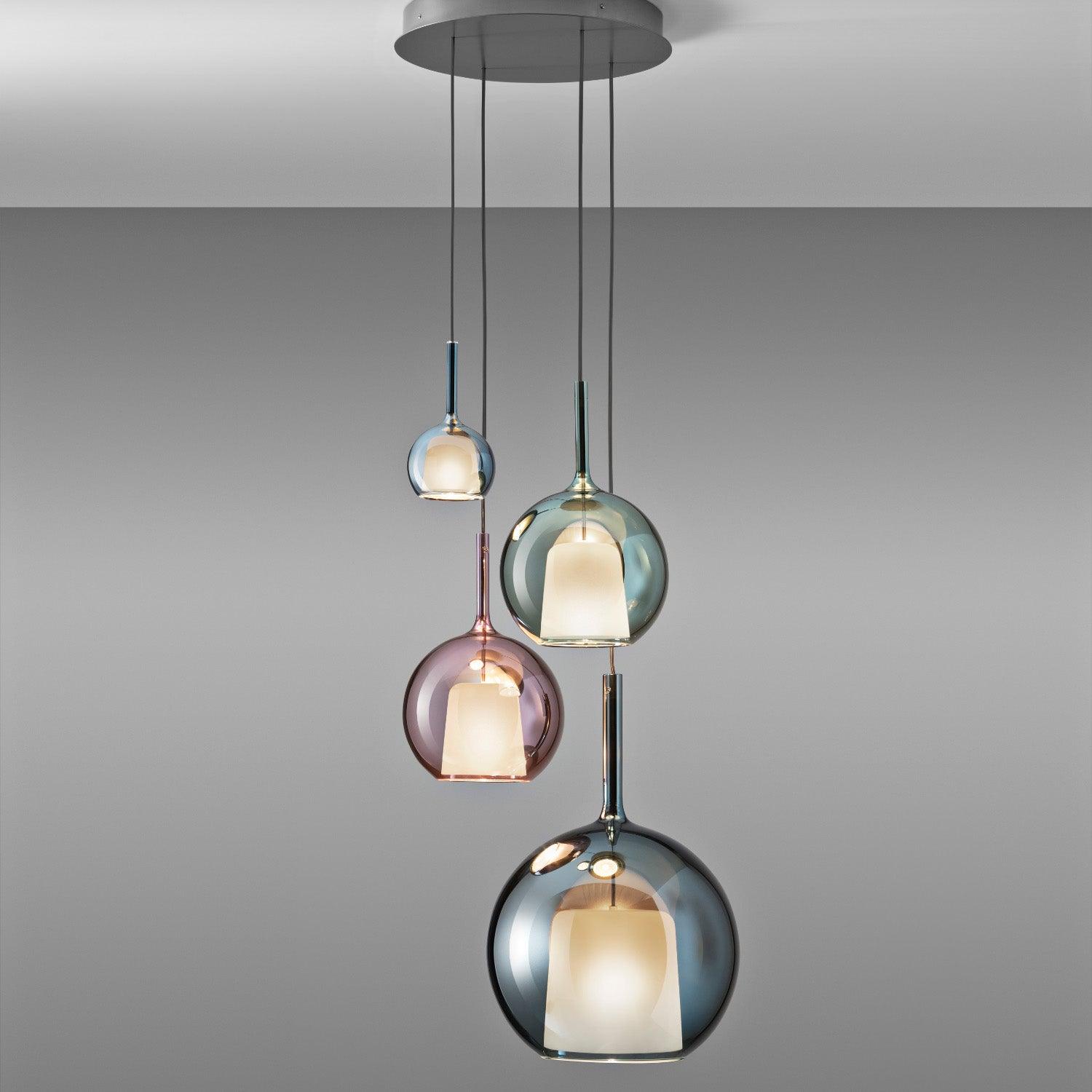 Lustra Pendant Lamp Smoked Glass Round - Letslighting