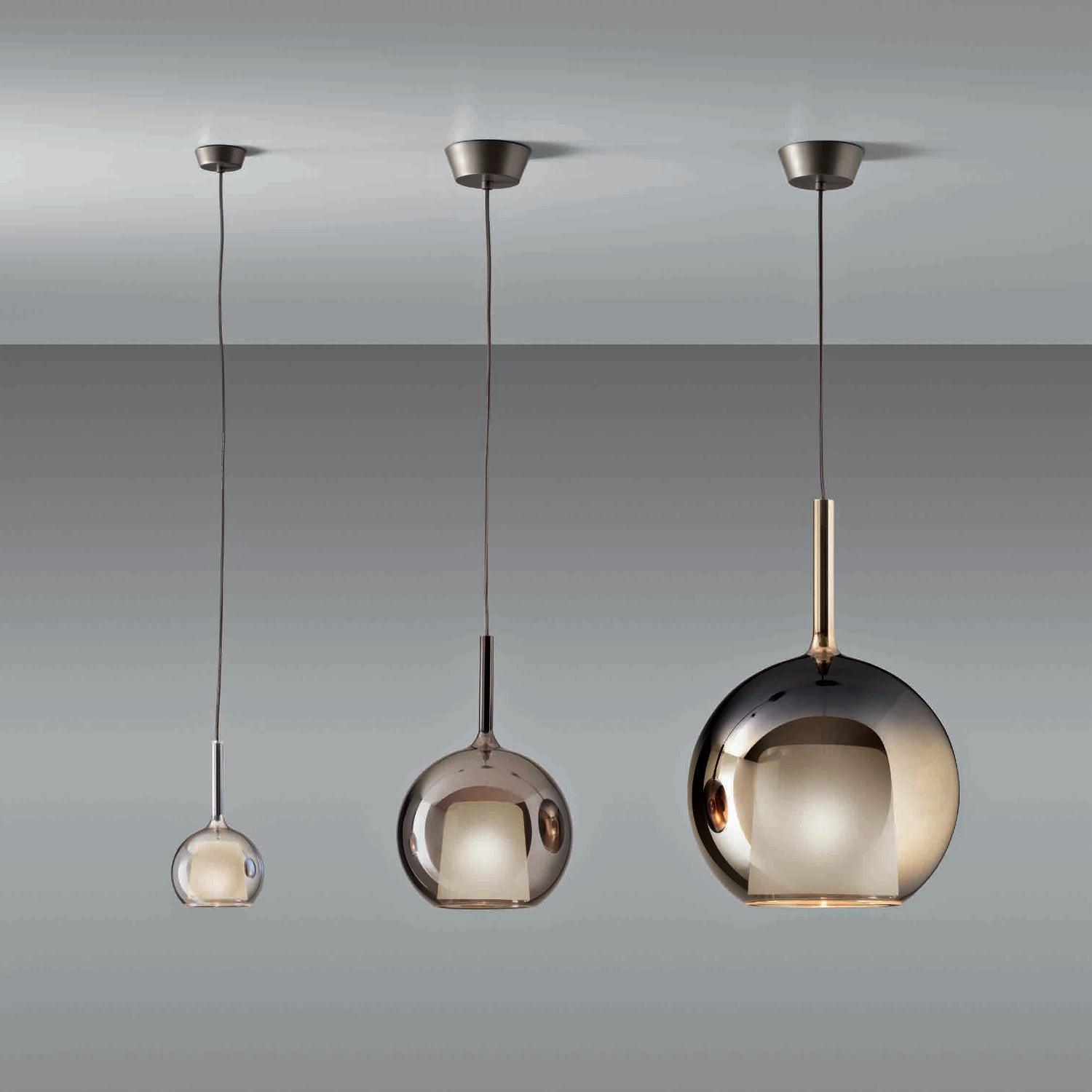 Lustra Pendant Lamp Smoked Glass Round - Letslighting