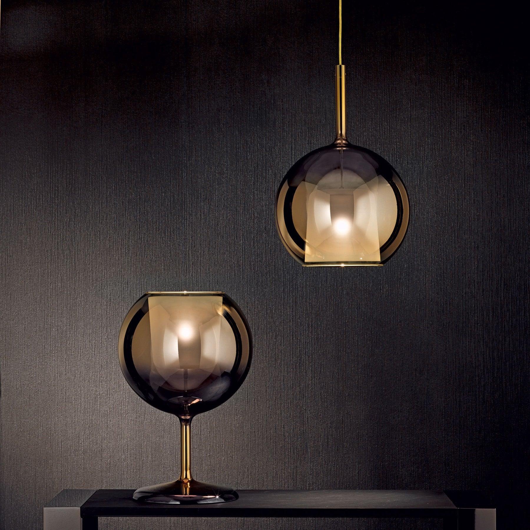 Lustra Pendant Lamp Smoked Glass Round - Letslighting