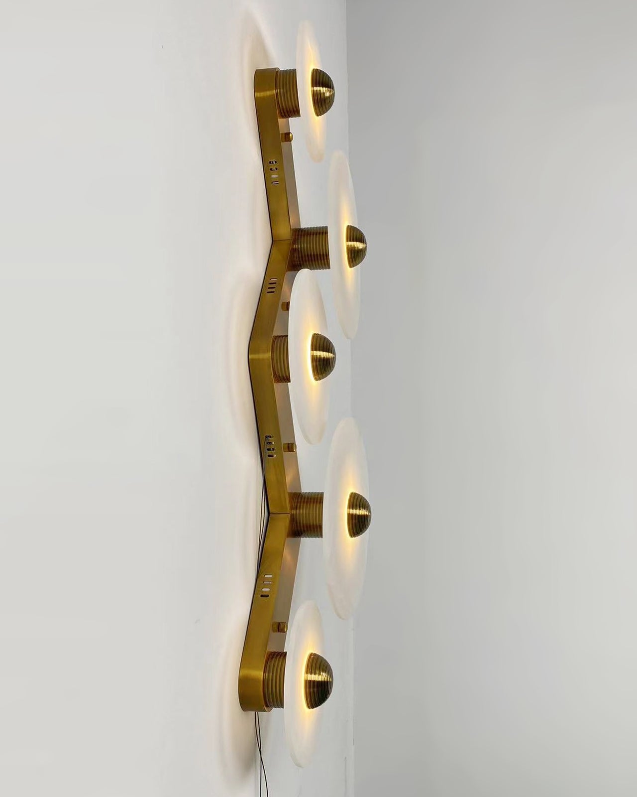 Round Wall Lamp Alabaster Cluster Trio - Letslighting