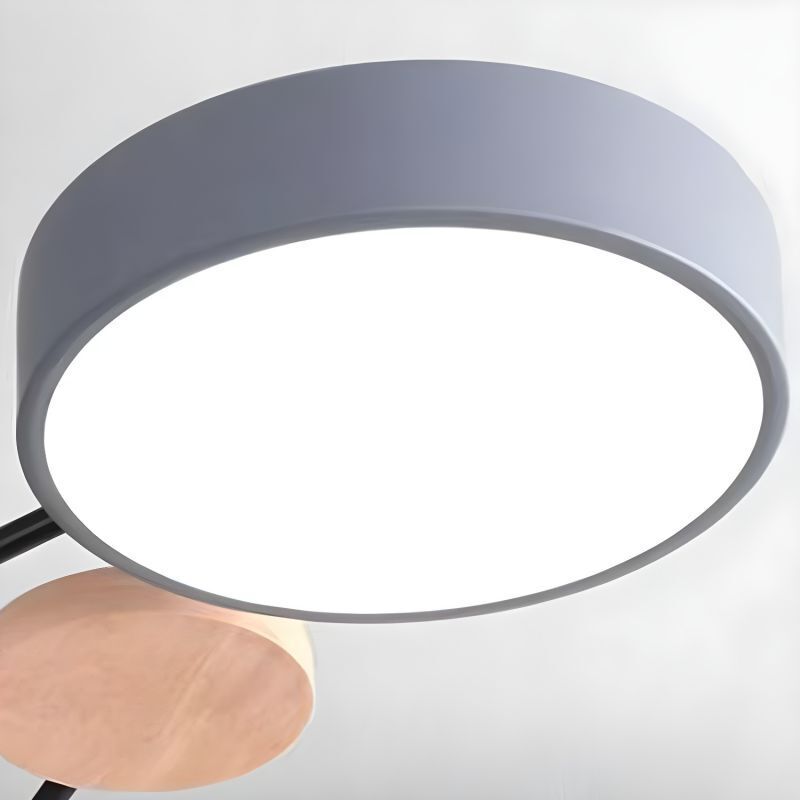 Arisha Geometric Flush Mount Ceiling Light Acrylic/Wood Living Room - Letslighting
