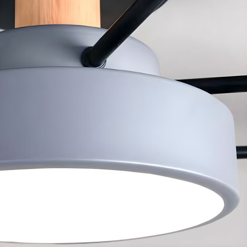 Arisha Geometric Flush Mount Ceiling Light Acrylic/Wood Living Room - Letslighting