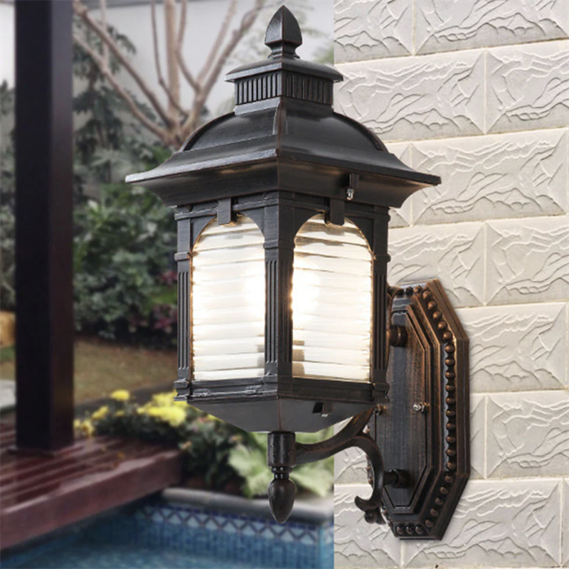 Epoch Vintage Outdoor Wall Lamp Glass/Meta Hallway/Courtyard - Letslighting