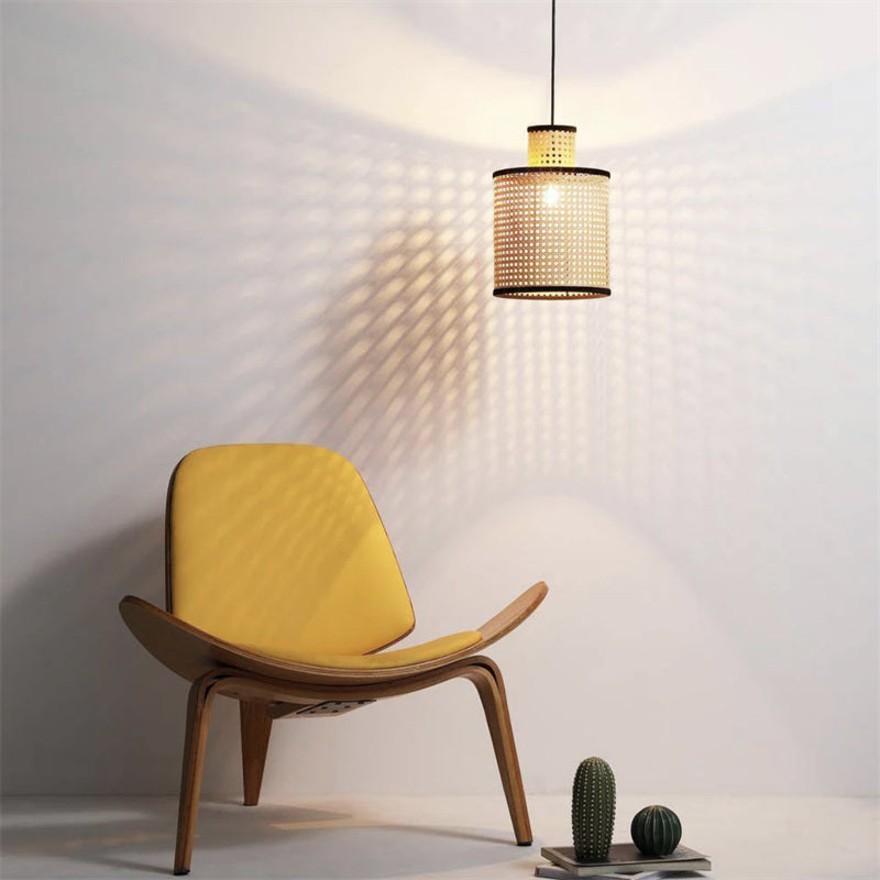 Ritta Vintage Handmade Pendant Light Rattan Bedroom - Letslighting