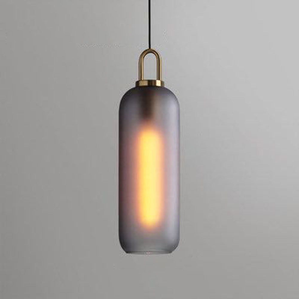 Valentina Clear& Glass Cylinder Pendant Light, 2 Color