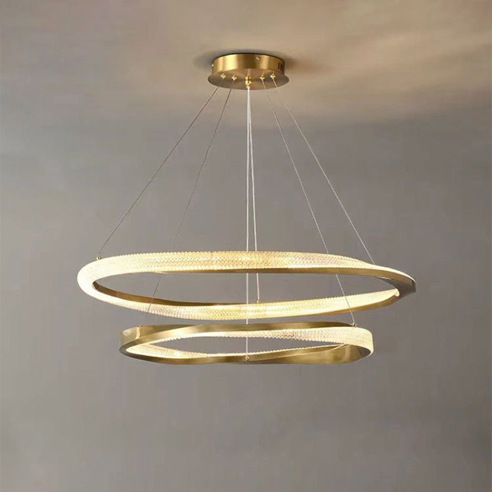Kristy Pendant Light, Aluminium & Arcylic, 1/2 Rings, 2 Color - Letslighting