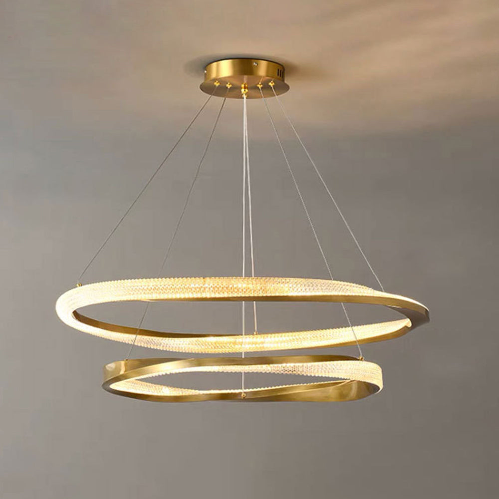 Kristy Pendant Light, Aluminium & Arcylic, 1/2 Rings, 2 Color - Letslighting