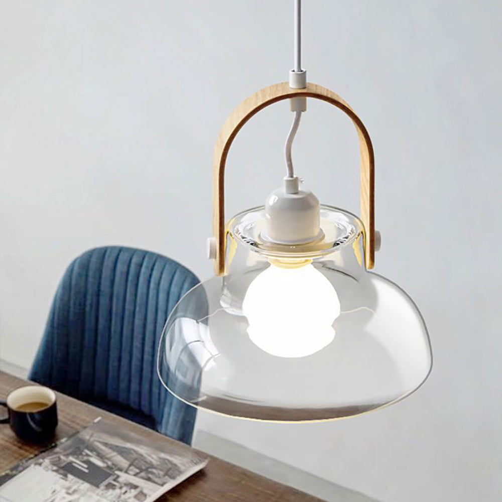 Valentina Minimalist Bowl Shaped Glass Pendant Light