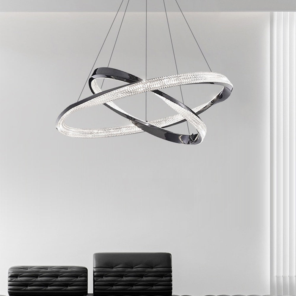 Kristy Pendant Light, Aluminium & Arcylic, 1/2 Rings, 2 Color - Letslighting